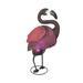 Pink Flamingo Polka Dot Metal Led Lighted Solar Garden Statue - 18.5 X 10.75 X 4.5 inches