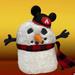 Disney Accessories | Disney World Snowman Hat Led Lights Mouse Ears Christmas Mickey Furry Scarf | Color: Black/White | Size: Os