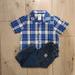 Carhartt Matching Sets | Carhartt Boys Plaid Buttonup And Blue Jean Set 9 Months | Color: Blue | Size: 9mb