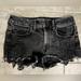 American Eagle Outfitters Shorts | American Eagle Hi Rise Super Super Stretch Black Denim Crochet Shorts, Size 6 | Color: Black | Size: 6