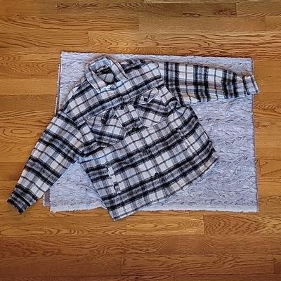 Zara Jackets & Coats | Zara Black/White Plaid Heavy Button Down Jacket, Women's Small, Great Condition! | Color: Black/White | Size: S