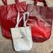 Lululemon Athletica Bags | Lululemon Reusable Holiday Shopper Bags - 1 Large, 2 Small | Color: Red/White | Size: Os