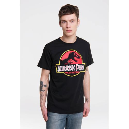 „T-Shirt LOGOSHIRT „“Jurassic Park Logo““ Gr. 4XL, schwarz Herren Shirts T-Shirts mit coolem Print“