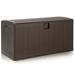 All-in furniture 105 Gallon Outdoor Resin Deck Box All Weather Lockable Storage Container Brown Plastic | 25.5 H x 50.5 W x 25.5 D in | Wayfair