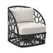 Bernhardt Bali Swivel Patio Chair w/ Cushions Wicker/Rattan in Red/White | 37 H x 33 W x 33 D in | Wayfair OP2023S_6063-000