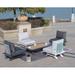 Direct Wicker 5 Piece Multiple Chairs Seating Group w/ Cushions Metal in Gray | Outdoor Furniture | Wayfair PAS-2323MID4WTGR&2323TADG