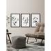 Red Barrel Studio® Dreams Blossom - 3 Piece Floater Frame Drawing Print Paper in Black/Gray/White | 18 H x 12 W x 1.5 D in | Wayfair