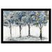 Oliver Gal Pale Blue Forest - Shadowbox Painting on Paper in Black/Blue/Gray | 18 H x 26 W in | Wayfair 28154_24x16_PAPER_FLAT