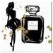 Oliver Gal Runway Gal French Perfume, Runway Paris Fragrance - Print on Canvas in Black | 24 H x 24 W x 1.5 D in | Wayfair 24409_24x24_CANV_XHD