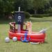 Teamson Kids Water Fun Pirate Boat Inflatable Kiddie Pool w/ Pump in Red | 62.99 H x 88.98 W x 43.31 D in | Wayfair TK-OI0002