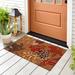 Winston Porter Jaylnn Leaves Non-Slip Outdoor Door Mat Coir, Rubber | 30 H x 18 W x 0.63 D in | Wayfair 058EF20DDB104F5081FC81DFAAF36DCD