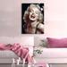 Ebern Designs Marilyn Monroe - Wrapped Canvas Photograph Metal in Black/Brown/Red | 32 H x 24 W x 1.5 D in | Wayfair