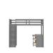 Isabelle & Max™ Ahran 5 Drawer Loft Bed w/ Built-in-Desk by Isabelle & Max Wood in Gray | 65.7 H x 39.3 W x 80.7 D in | Wayfair