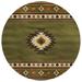 Brown/Green 96 x 96 x 0.19 in Area Rug - The Twillery Co.® Binford Southwestern Machine Woven Indoor/Outdoor Area Rug in Green/Brown/Beige | Wayfair