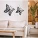 August Grove® Butterfly Wall Décor Metal in Black/Gray | 9.8 H x 11.6 W x 0.1 D in | Wayfair EAE91D0A57CF4A3BB2C8FD41610A964F