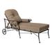 Woodard Derby 81.75" Long Reclining Single Chaise w/ Cushions Metal in Black | 26 H x 33.5 W x 81.75 D in | Outdoor Furniture | Wayfair