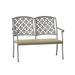 Woodard Casa Aluminum Garden Outdoor Bench Metal in Gray | 36.75 H x 44.5 W x 25.5 D in | Wayfair 3Y0404ST-72-09H