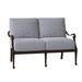 Woodard Wiltshire Loveseat w/ Cushions Metal/Sunbrella® Fabric Included in Gray | 35.3 H x 49.3 W x 30 D in | Outdoor Furniture | Wayfair