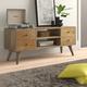 Modern Tv Stand With Drawers - Solid Woom Scandinavian Console Table Minimal Furniture Living Room Storage Sideboard Oak