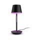 Philips - White and Color Ambiance, lampe à poser portable Hue Belle, compatible Bluetooth, noire,
