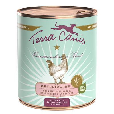 Sparpaket: 12x800g Terra Canis Getreidefrei mit Huhn Hundefutter nass