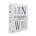 St. Michaels Maryland Latitude and Longitude (Blue) (19x27 inches Premium 500 Piece Jigsaw Puzzle for Adults and Family Made in USA)