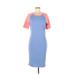 Lularoe Casual Dress - Sheath: Blue Color Block Dresses - Women's Size Medium