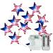 Moocorvic Red White And Blue Lights Remote Control String Plug In Indoor Outdoor String Lights Ideal For Any Patriotic Decorations & Independence Day Decorations 9.84 F