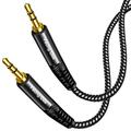 3.5mm Aux Cable 25 ft Braided 3.5mm Audio Cable Male to Male Stereo Hi-Fi Sound Auxiliary Aux Cord