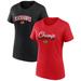 Women's Fanatics Branded Red/Black Chicago Blackhawks Two-Pack Fan T-shirt Set