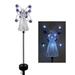 2pcs Solar Angel Garden Stake Lights Waterproof LED Pathway Lights for Home Yard Driveway Lawn Purple