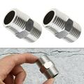 Leye Solid Brass Pipe Fitting Hex Nipple Shower Hose Extension NPT1/2 Male x NPT 1/2 Male Shower Hose Extender Brass Connector 2pcs