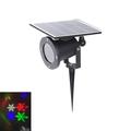 FSLiving Outdoor LED Spotlight Waterproof Solar Spot Lights Bright Flag Light with Spiked Stand Landscape Automatic Mini Lawn Lamp 4.4W Garden Light Decorative Courtyard Christmas Snowflake - 1 Light