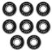 Precision Abec 9 Bearing Set 608 Wheel Bearing Skateboard Quad Inline Roller Skate (8 Bearings) Black 28x8x7mm