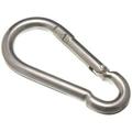 SNAP SPRING CLIP CARBINE HOOK (CARABINER) 7MM 9/32 INCH BZP STEEL (pack of 6)