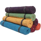 KD Willmax Cotton Yoga Mat Cotton Handmade Organic Cotton Yoga Earth Natural Elements Yoga Rug Hand Woven Washable 100% Organic Exercise Mat Highly Absorbent Mat Size 74 x 27 Inch
