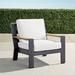 Calhoun Lounge Chair with Cushions in Aluminum - Classic Linen Bleu, Quick Dry - Frontgate