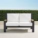 Calhoun Loveseat with Cushions in Aluminum - Coral/Red, Quick Dry - Frontgate