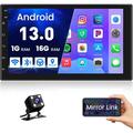 Podofo Double 2 Din Car Stereo Radio 7 Touch Screen Android 13 Car Multimedia Player FM Receiver USB Cable Bluetooth Mirror Link GPS WIFI with Backup Camera