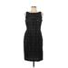 Esprit De.Corp Casual Dress - Sheath: Black Jacquard Dresses - Women's Size 9