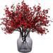 12Pcs Fall Faux Flowers Fake Babys Breath Flower Bulk Artificial Gypsophila Bouquet Silk Floral Arrangements Centerpieces for Home Bedroom Wedding Party Decor