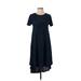 Lularoe Casual Dress - A-Line: Blue Marled Dresses - Women's Size 2X-Small