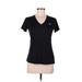 Nike Active T-Shirt: Black Solid Activewear - Women's Size Medium