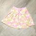 Lilly Pulitzer Bottoms | Lilly Pulitzer Vintage Girl Floral Cotton Blend Skirt Size 8 | Color: Pink/White | Size: 8g