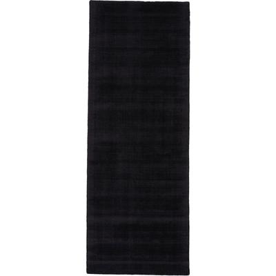 Teppich CARPETFINE "Ava Viskoseteppich", schwarz, B:75cm H:13mm L:200cm, Viskose, Teppiche, Seidenoptik, leichter Glanz, auch als Läufer erhältlich Image