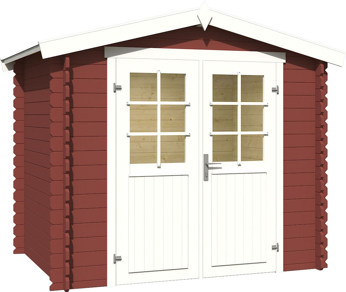 Gartenhaus LASITA MAJA "INGO 175", rot (schwedenrot), ohne Fußboden, ohne Dacheindeckung, Holzwerkstoff, Gartenhäuser, Gartenhaus