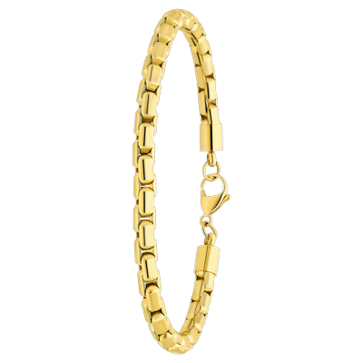Lucardi - Armband Stahl goldfarbig Herrenschmuck 1 ct Damen Image