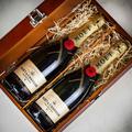 Moët & Chandon Champagne in Personalised Premium Wood Gift Box - Two Bottles - Engraved with your message