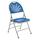 National Public Seating NPS #1105 Polyfold Fan Back Triple Brace Double Hinge Folding Chairs, Blue/Blue/Grey - 4 Pack | Quill