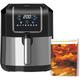 Air Fryer 1700W 6.5L with Digital Display Timer for Low Fat Cooking - Black - Homcom